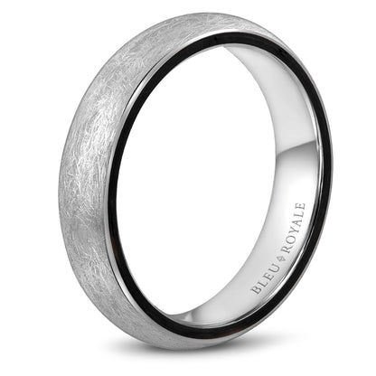 5.00mm Bleu Royale Wedding Band in White Gold
