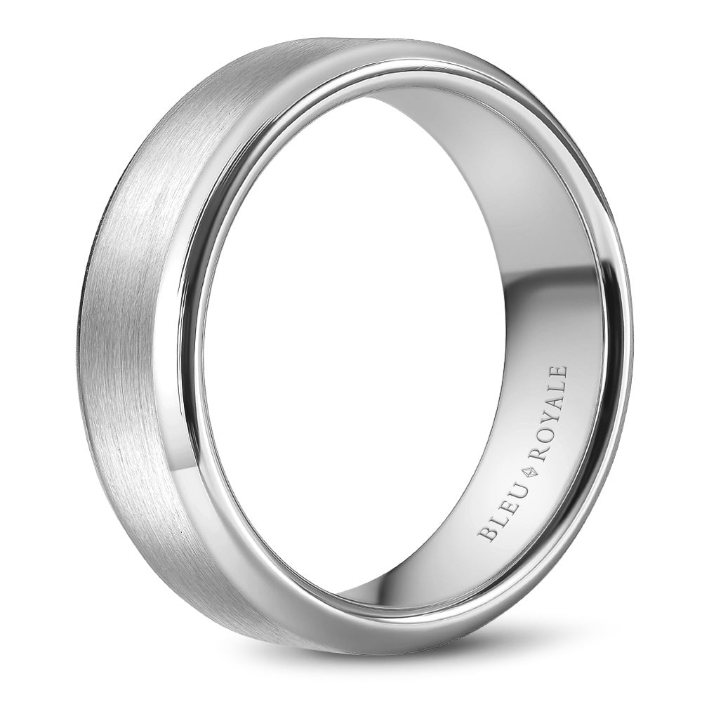 5.00mm Bleu Royale Wedding Band in White Gold