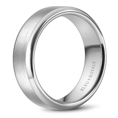 5.00mm Bleu Royale Wedding Band in White Gold