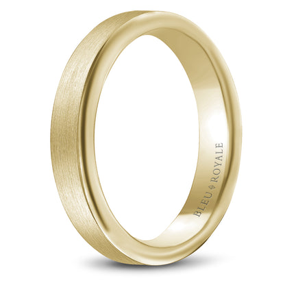 5.00mm Bleu Royale Wedding Band in Yellow Gold