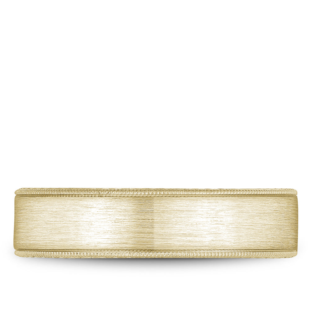 6.00mm Bleu Royale Wedding Band in Yellow Gold