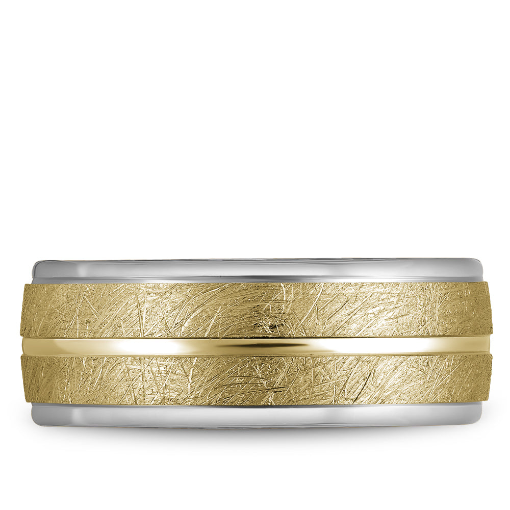 8.50mm Bleu Royale Wedding Band in Y&W Gold