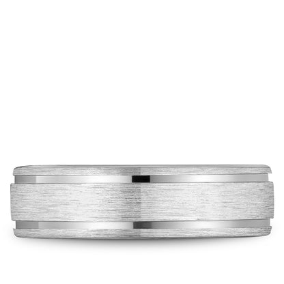 6.50mm Bleu Royale Wedding Band in White Gold