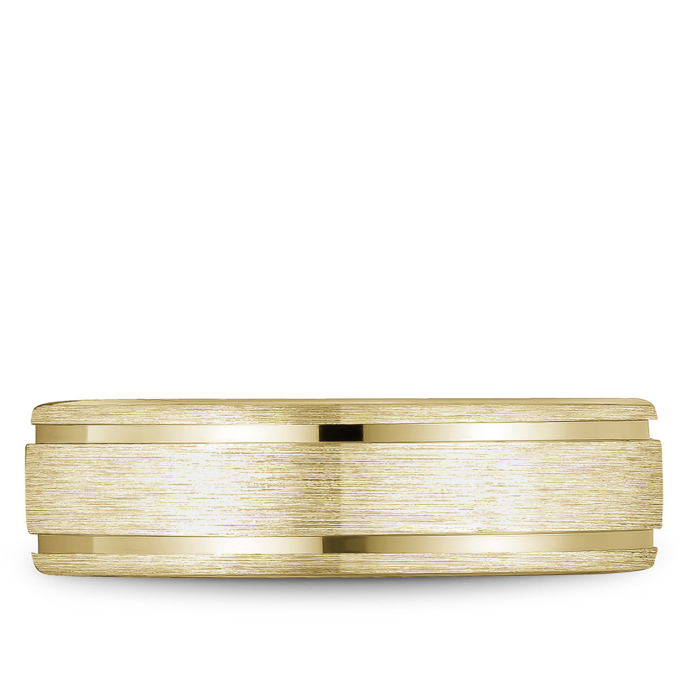 6.50mm Bleu Royale Wedding Band in Yellow Gold