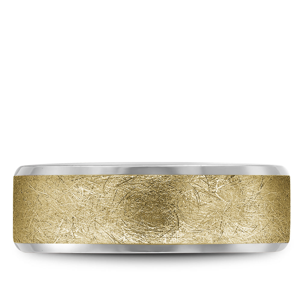 7.00mm Bleu Royale Wedding Band in Y&W Gold