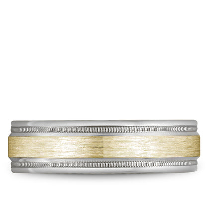 6.50mm Bleu Royale Wedding Band in Y&W Gold