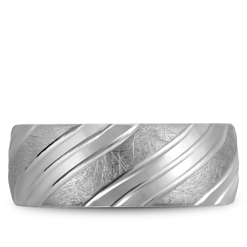 8.50mm Bleu Royale Wedding Band in White Gold