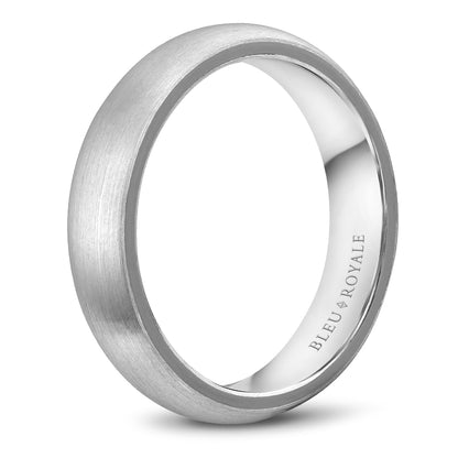 5.00mm Bleu Royale Wedding Band in White Gold