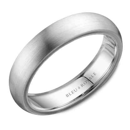 5.00mm Bleu Royale Wedding Band in White Gold