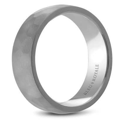7.00mm Bleu Royale Wedding Band in 14k/Tantalum