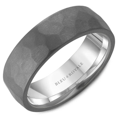 7.00mm Bleu Royale Wedding Band in 14k/Tantalum