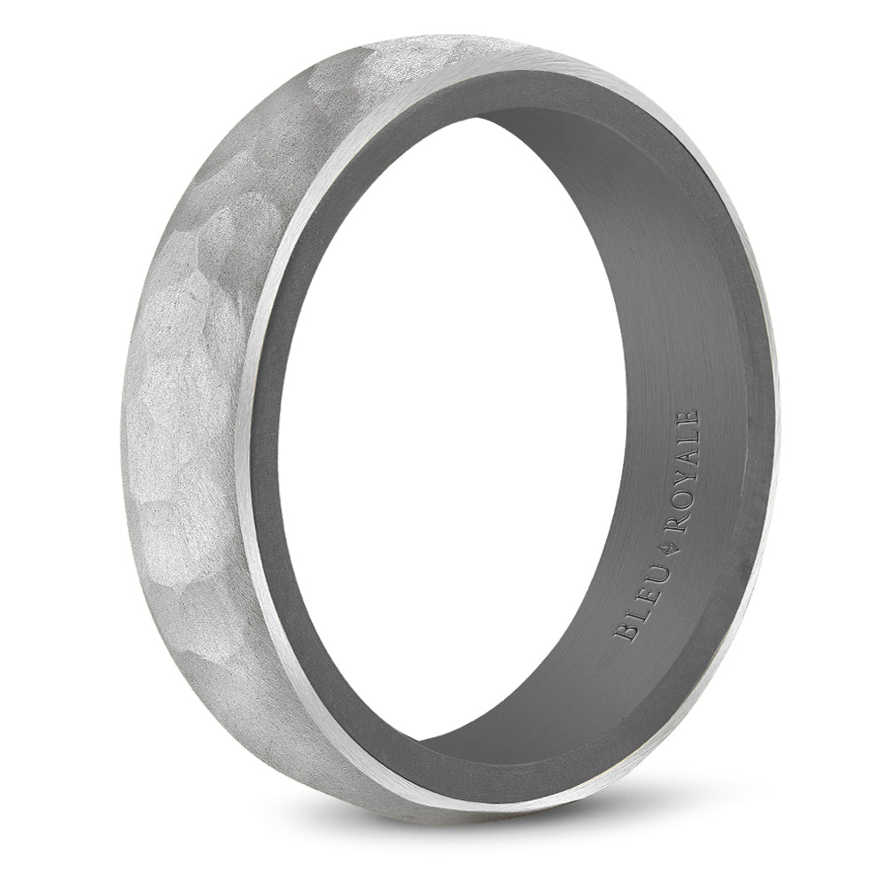 5.00mm Bleu Royale Wedding Band in 14k/Tantalum