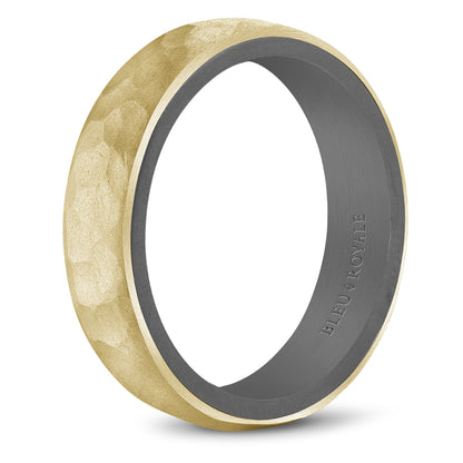 5.00mm Bleu Royale Wedding Band in 14k/Tantalum