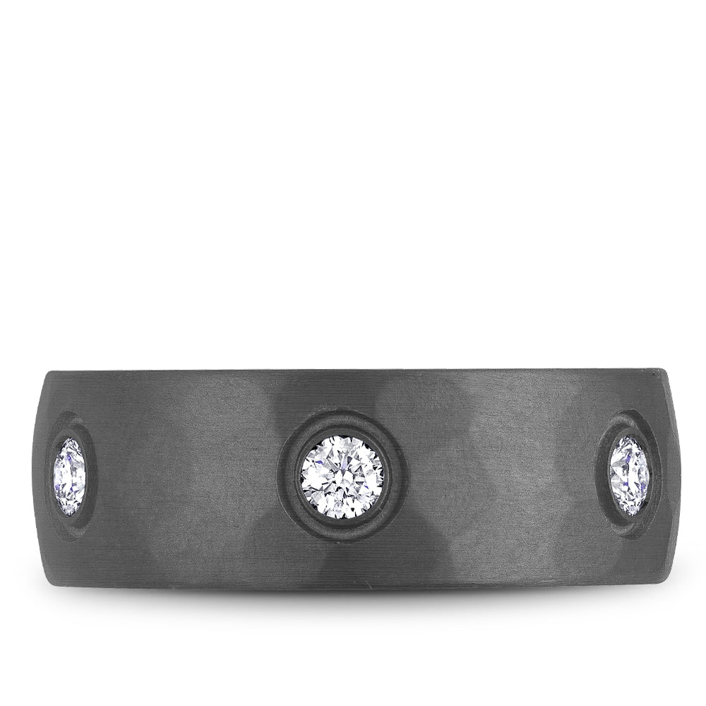8.00mm Bleu Royale Wedding Band in 14k/Tantalum