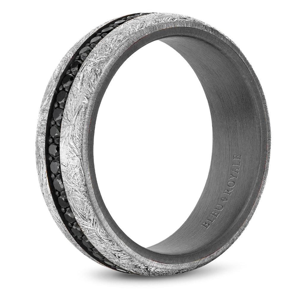 7.00mm Bleu Royale Wedding Band in 14k/Tantalum