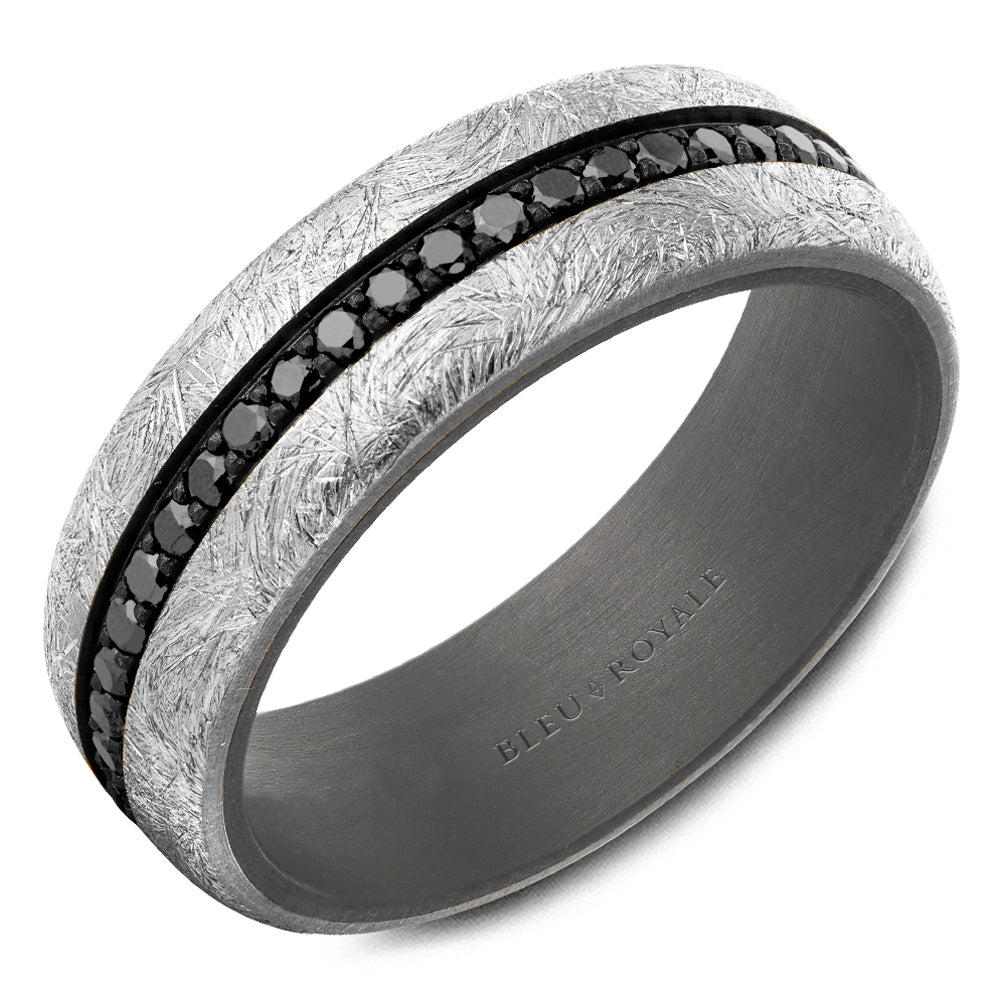7.00mm Bleu Royale Wedding Band in 14k/Tantalum