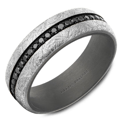 7.00mm Bleu Royale Wedding Band in 14k/Tantalum