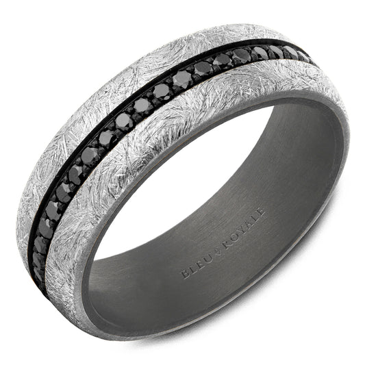 7.00mm Bleu Royale Wedding Band in 14k/Tantalum
