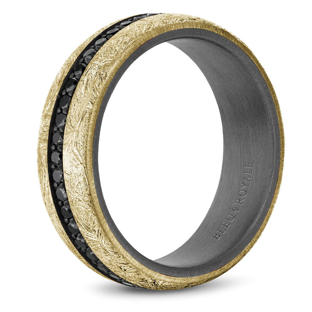 7.00mm Bleu Royale Wedding Band in 14k/Tantalum