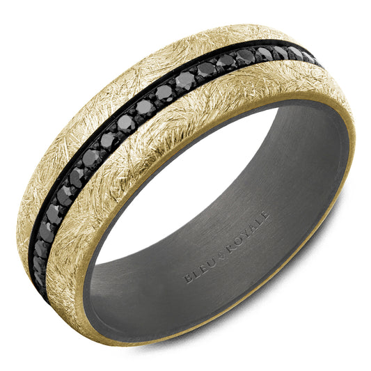 7.00mm Bleu Royale Wedding Band in 14k/Tantalum