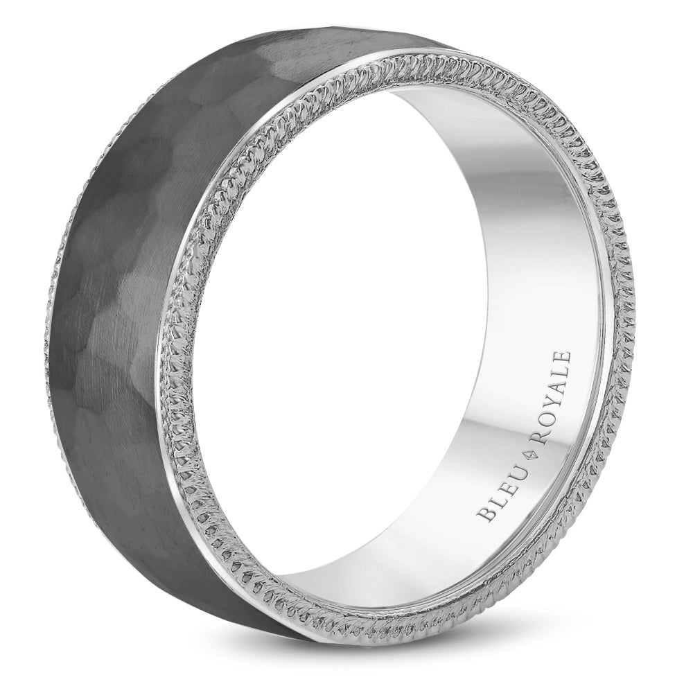 7.50mm Bleu Royale Wedding Band in 14k/Tantalum