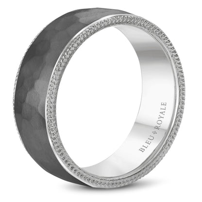 7.50mm Bleu Royale Wedding Band in 14k/Tantalum