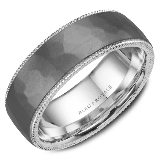 7.50mm Bleu Royale Wedding Band in 14k/Tantalum
