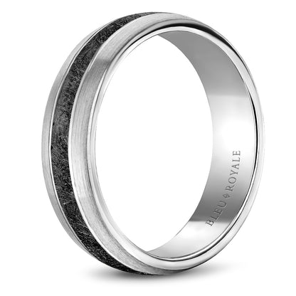6.00mm Bleu Royale Wedding Band in 14k/Tantalum