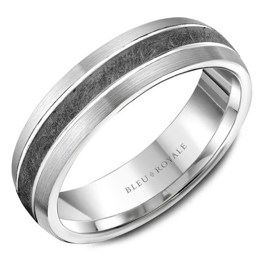 6.00mm Bleu Royale Wedding Band in 14k/Tantalum