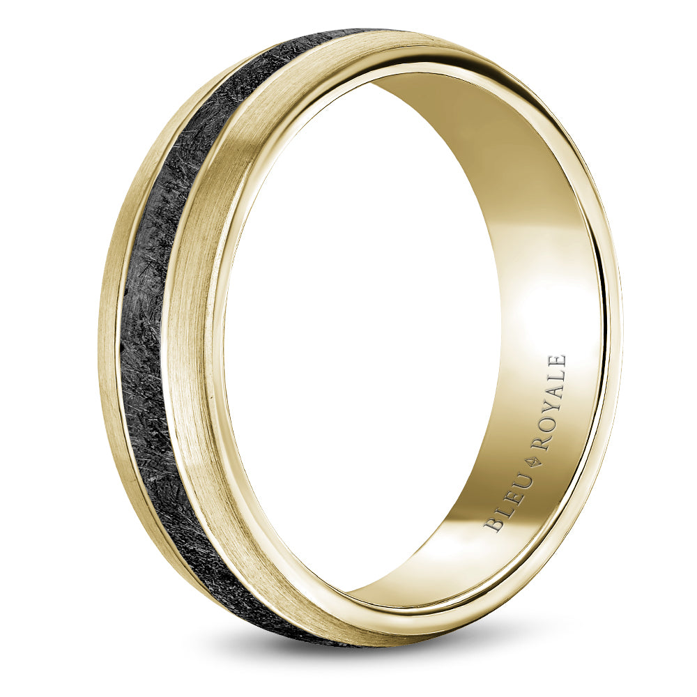 6.00mm Bleu Royale Wedding Band in 14k/Tantalum