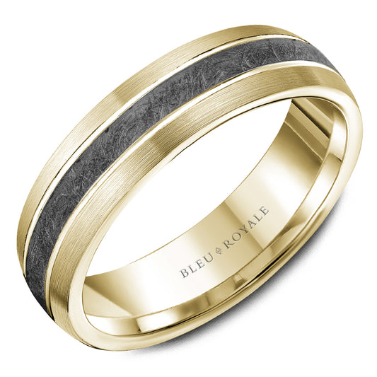 6.00mm Bleu Royale Wedding Band in 14k/Tantalum