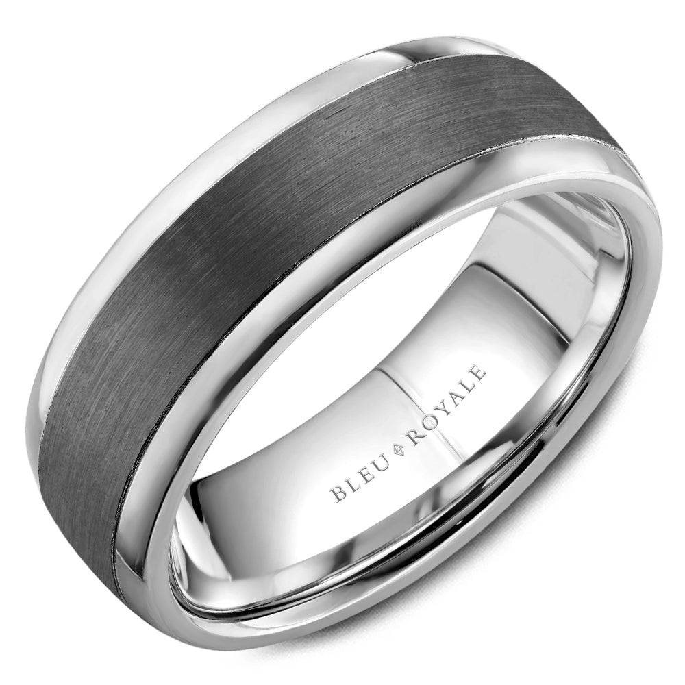 7.50mm Bleu Royale Wedding Band in 14k/Tantalum