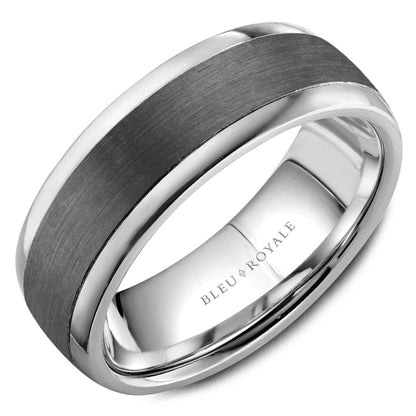 7.50mm Bleu Royale Wedding Band in 14k/Tantalum