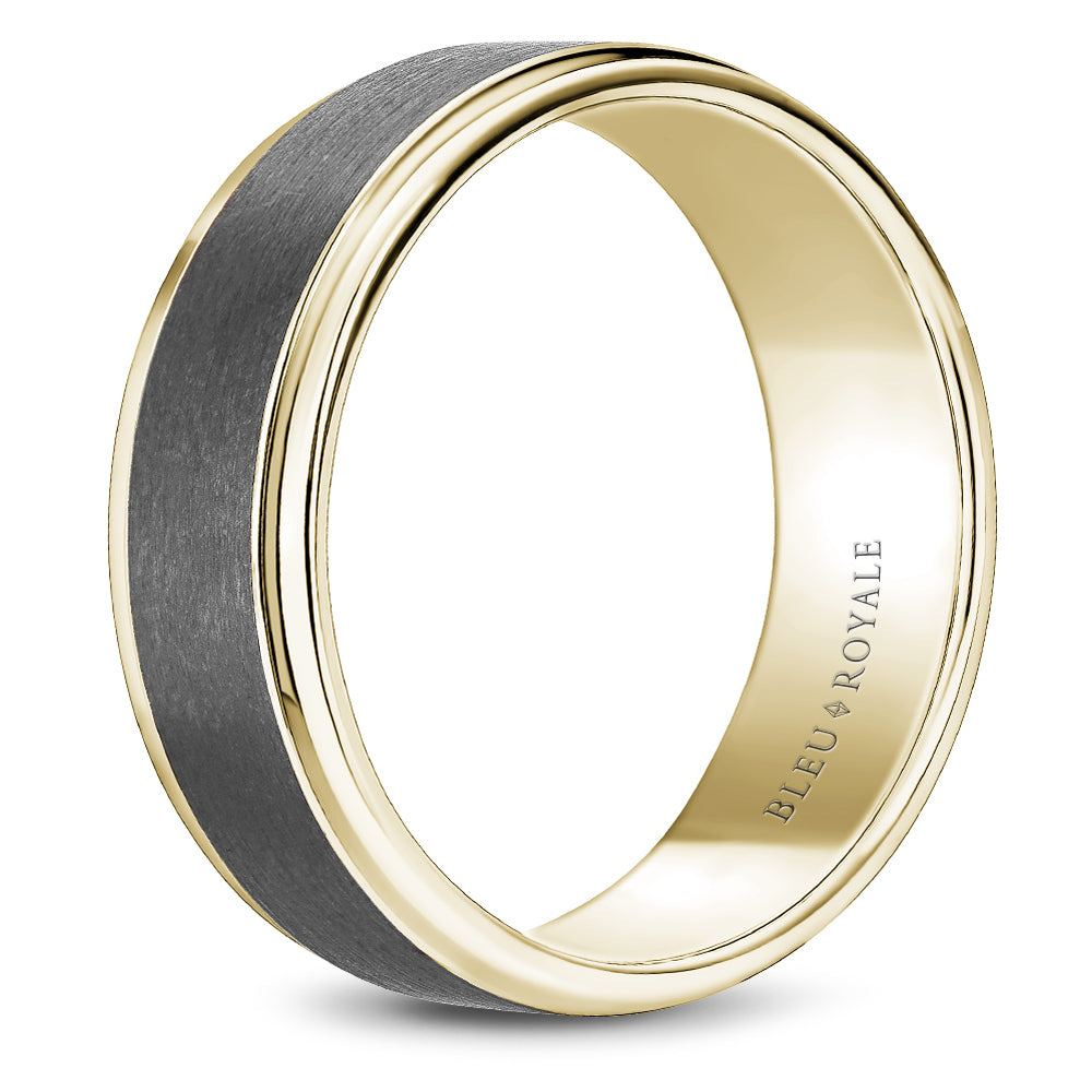 7.50mm Bleu Royale Wedding Band in 14k/Tantalum