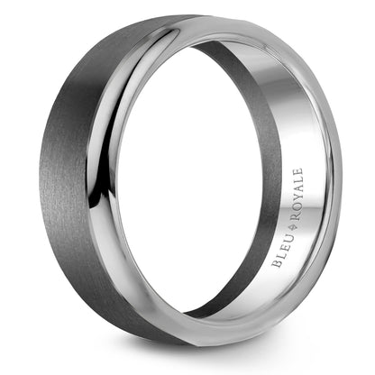 7.50mm Bleu Royale Wedding Band in 14k/Tantalum