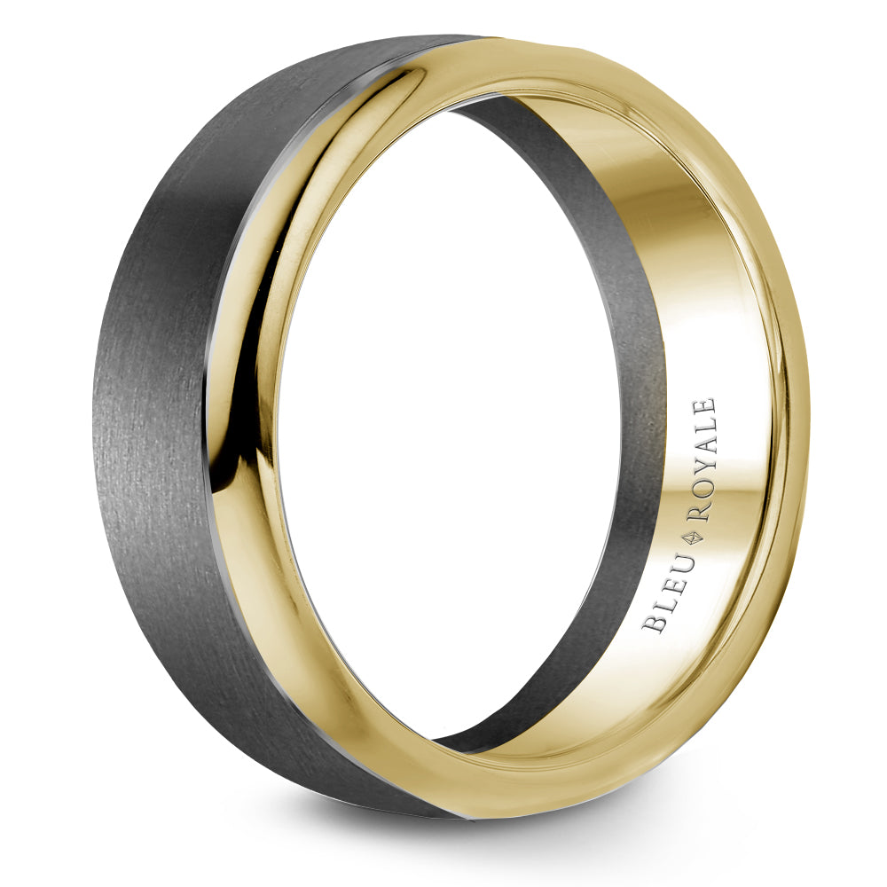 7.50mm Bleu Royale Wedding Band in 14k/Tantalum