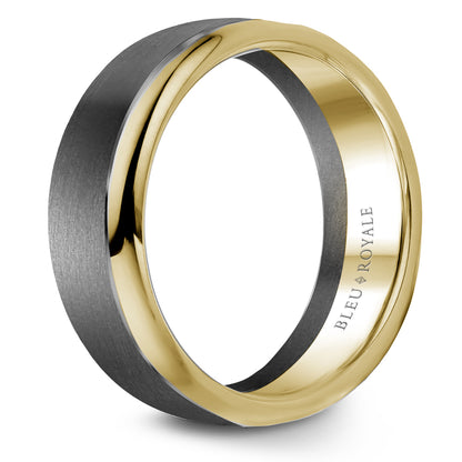7.50mm Bleu Royale Wedding Band in 14k/Tantalum