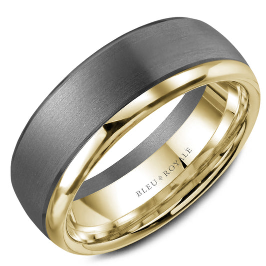 7.50mm Bleu Royale Wedding Band in 14k/Tantalum