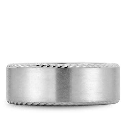 8.50mm Bleu Royale Wedding Band in White Gold