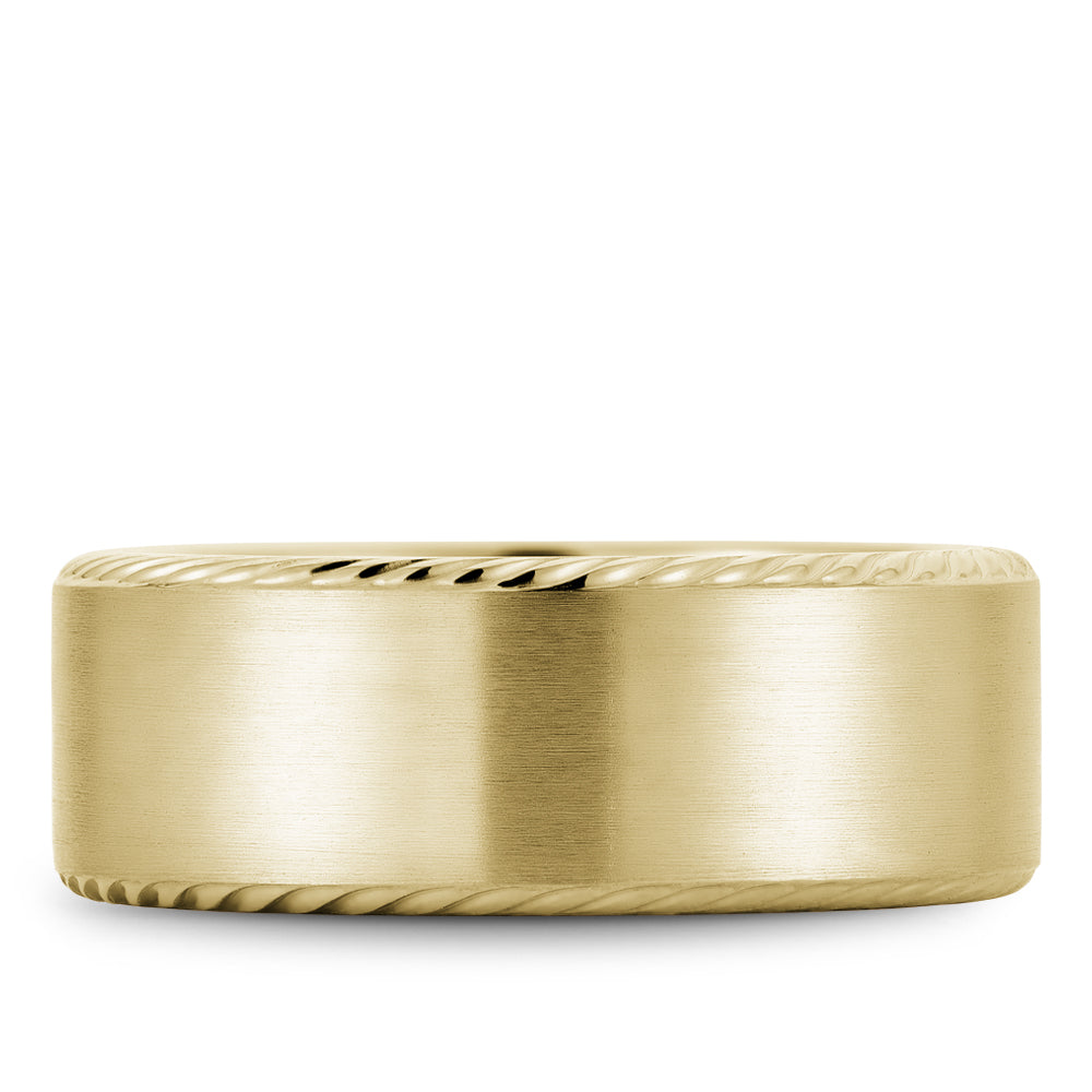 8.50mm Bleu Royale Wedding Band in Yellow Gold