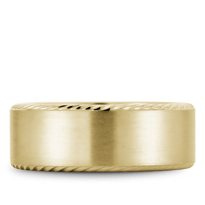 8.50mm Bleu Royale Wedding Band in Yellow Gold