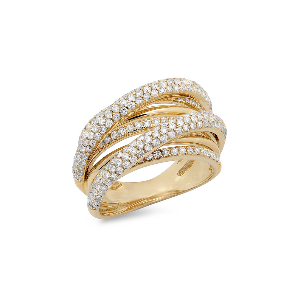 1.50Ct 14K Y/G Diamond Bridge Ring