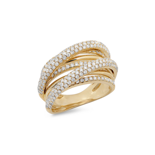 1.50Ct 14K Y/G Diamond Bridge Ring