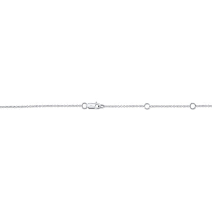 0.28Ct 14K W/G 18" Diamonds By The Yard Chain