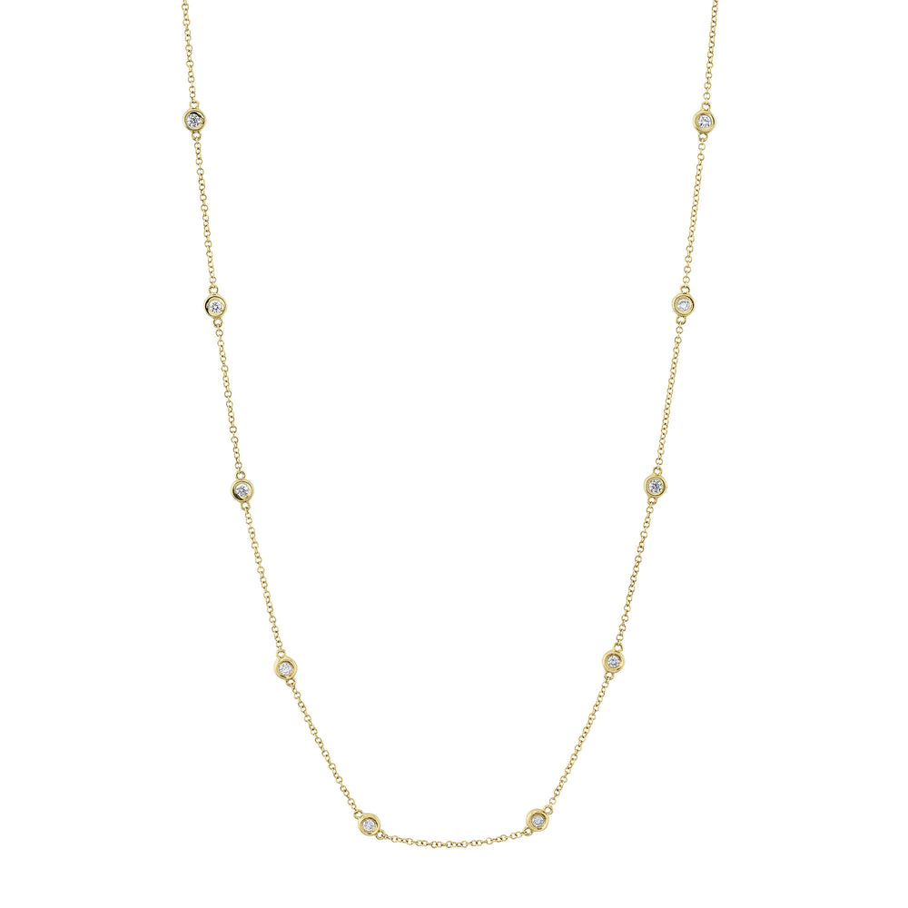 0.28Ct 14K Y/G 18" Diamonds By The Yard Chain