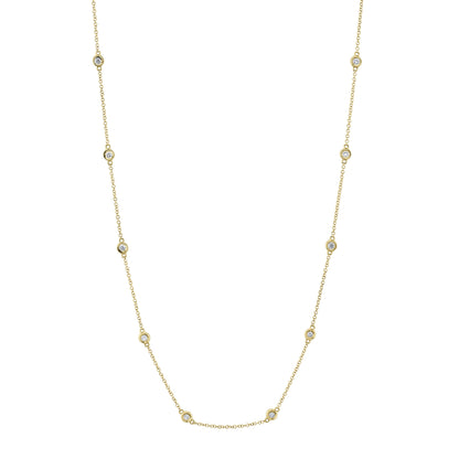 0.28Ct 14K Y/G 18" Diamonds By The Yard Chain