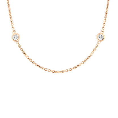 0.28Ct 14K Y/G 18" Diamonds By The Yard Chain