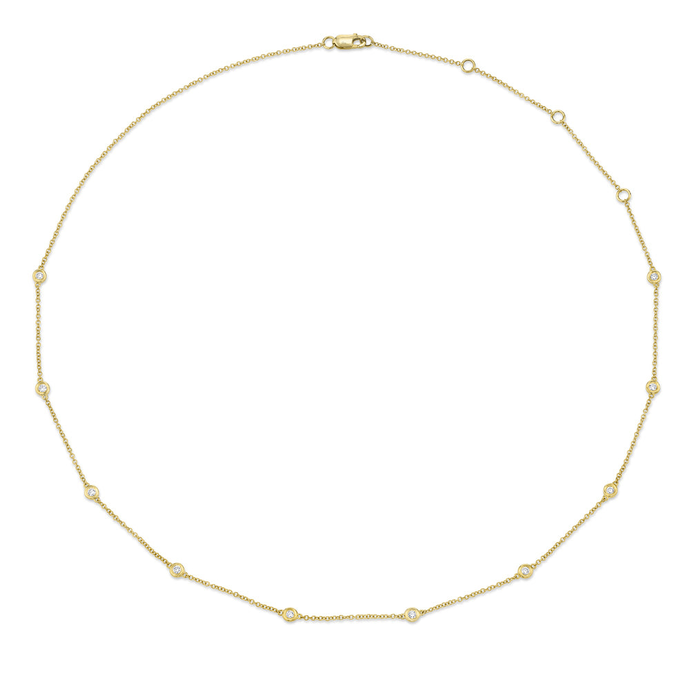 0.28Ct 14K Y/G 18" Diamonds By The Yard Chain