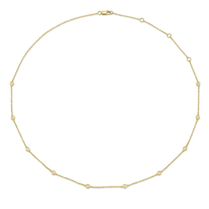 0.28Ct 14K Y/G 18" Diamonds By The Yard Chain