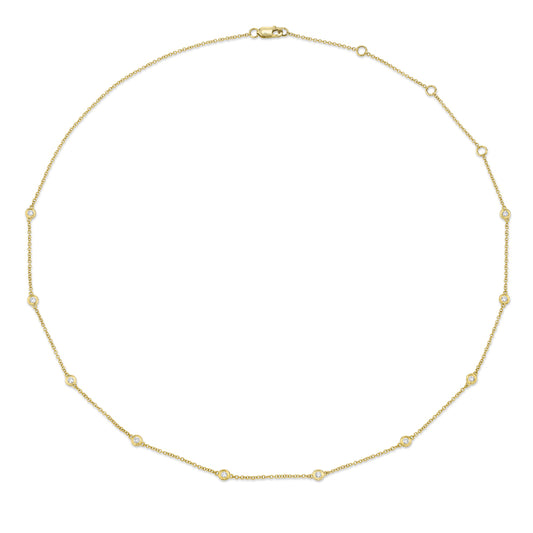0.28Ct 14K Y/G 18" Diamonds By The Yard Chain